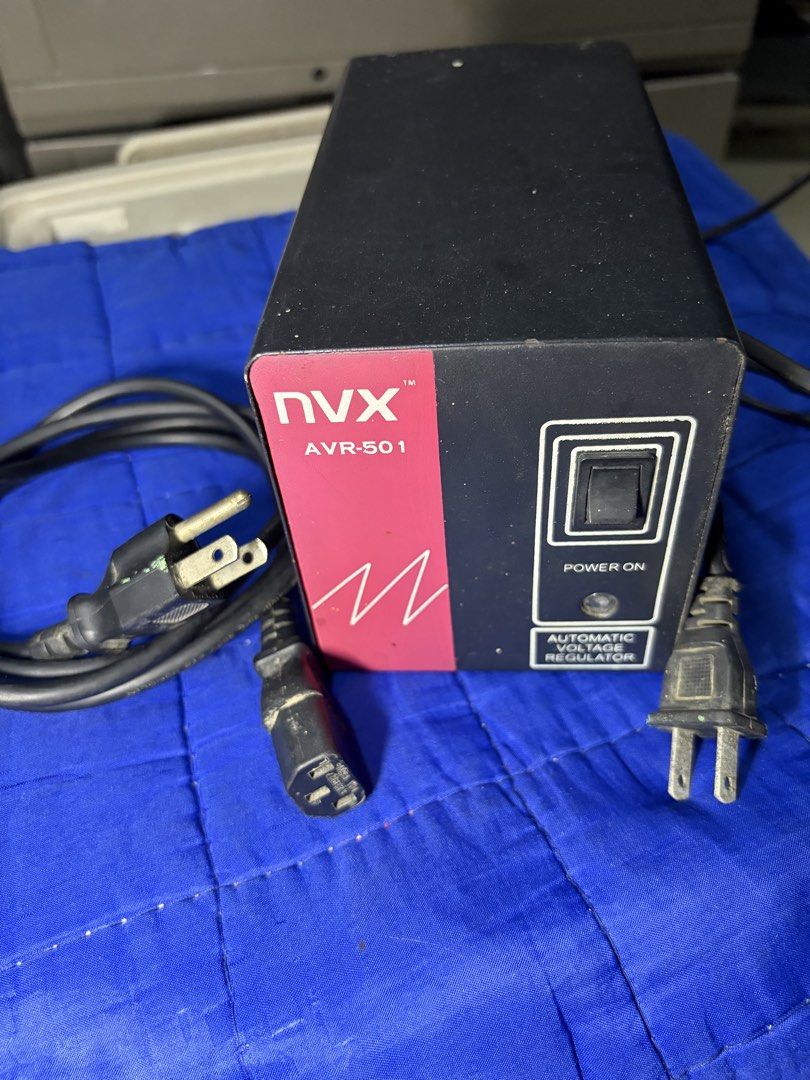 NVX AVR-501 Automatic Voltage Regulator (AVR) (Category: Other Accessories) located in Tanza. Submitted by jckln79249 (Listing ID 1460863181, Image 1). Description: Selling my NVX AVR-501 AVR previously used with my computer. RFS: no longer in use. ✅220V AC ✅4 outlets ✅5A fuse protection ✅Includes male-to-female connector/adapter.