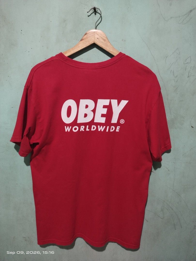 OBEY WORLDWIDE STATEMENT TEE (Category: Tshirts & Polo Shirts ) located in Iloilo. Submitted by sydline20 (Listing ID 1460856322, Image 1). Description: DIMENSIONS: 21.5X29 CR/COND: 9. 5/10 or better EXCELLENT CONDITION ISSUE: NONE PLS NOTE: ALL ITEMS ARE THRIFTED SOME OF THEM NEEDS WASH PLS MANAGE YOUR EXPECTATIONS COLOR MAY VARY DUE TO LIGHTING WHEN CAPTURED ON CAM. MODE OF PAYMENT: GCASH/GOTYME NO COD!! ILOILO CTY LOCATION.