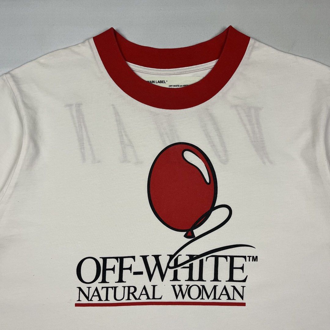 Off-White ‘Natural Woman’ Ringer Tee (Category: Tshirts & Polo Shirts ) located in Puerto Princesa. Submitted by paradise5300 (Listing ID 1460843097, Image 3). Description: Off-White Natural Woman Ringer Tee Tagged Size: Large Dimensions inches length: 27.5 inches width: 20 Condition: Excellent Color rate: 9.5 Flaws: Dot stain 1,599 shipping fee is not yet included. .