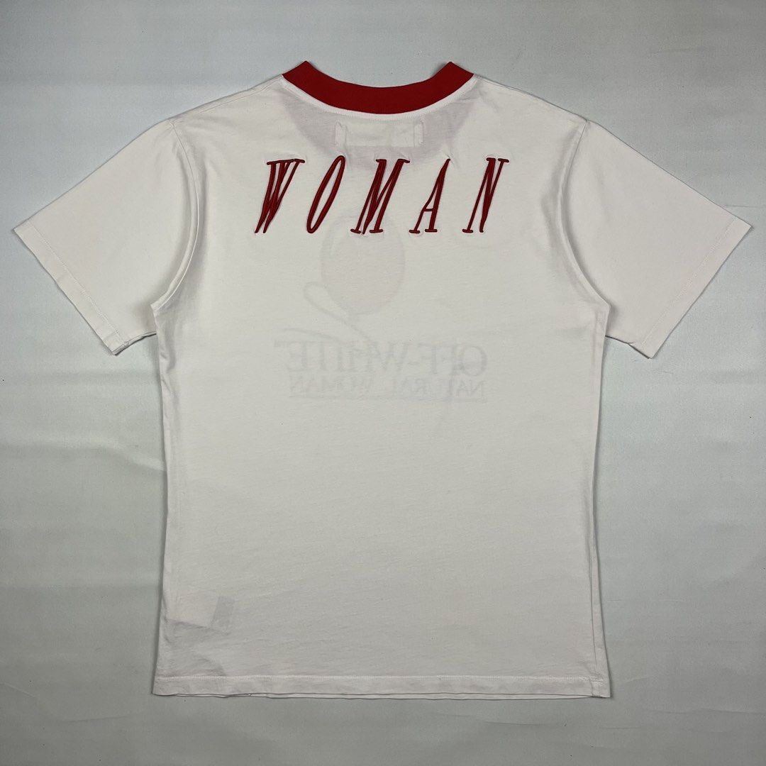 Off-White ‘Natural Woman’ Ringer Tee (Category: Tshirts & Polo Shirts ) located in Puerto Princesa. Submitted by paradise5300 (Listing ID 1460843097, Image 2). Description: Off-White Natural Woman Ringer Tee Tagged Size: Large Dimensions inches length: 27.5 inches width: 20 Condition: Excellent Color rate: 9.5 Flaws: Dot stain 1,599 shipping fee is not yet included. .