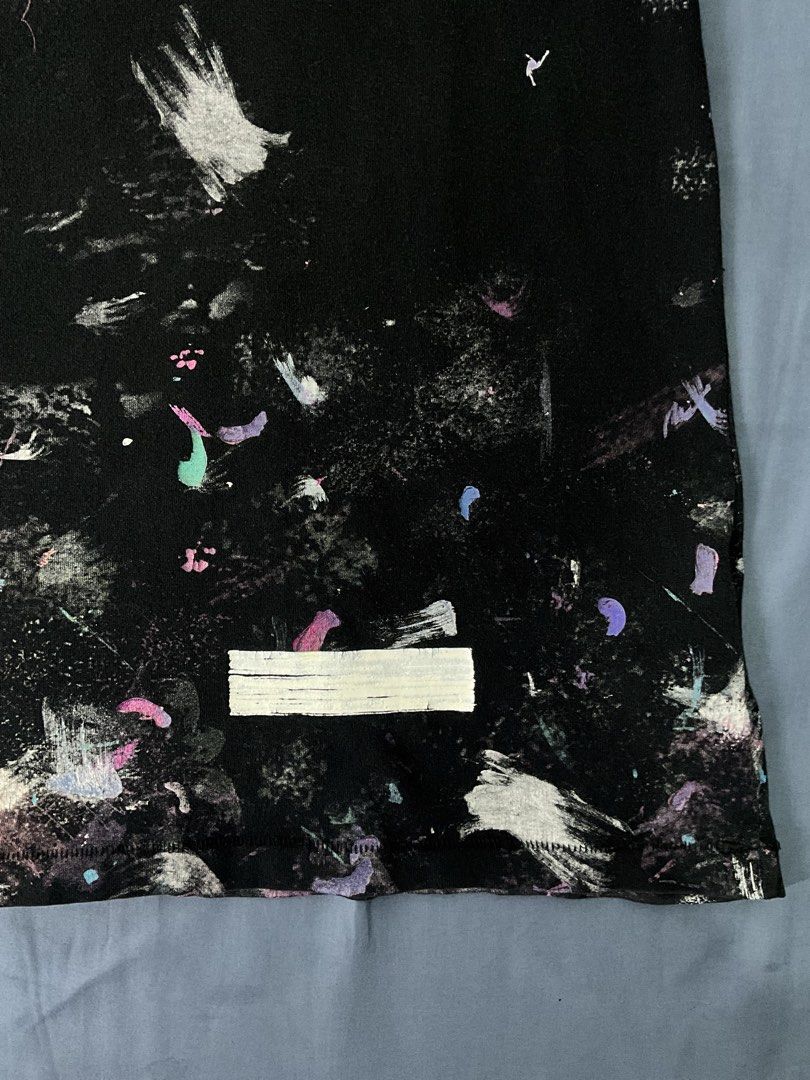 OFF-WHITE "Seeing Things" Paint Splatter Tee (Category: Tshirts & Polo Shirts ) located in Taguig. Submitted by sitti.d (Listing ID 1460872063, Image 2). Description: Length-29 Width-20.5 Dm for more questions :).