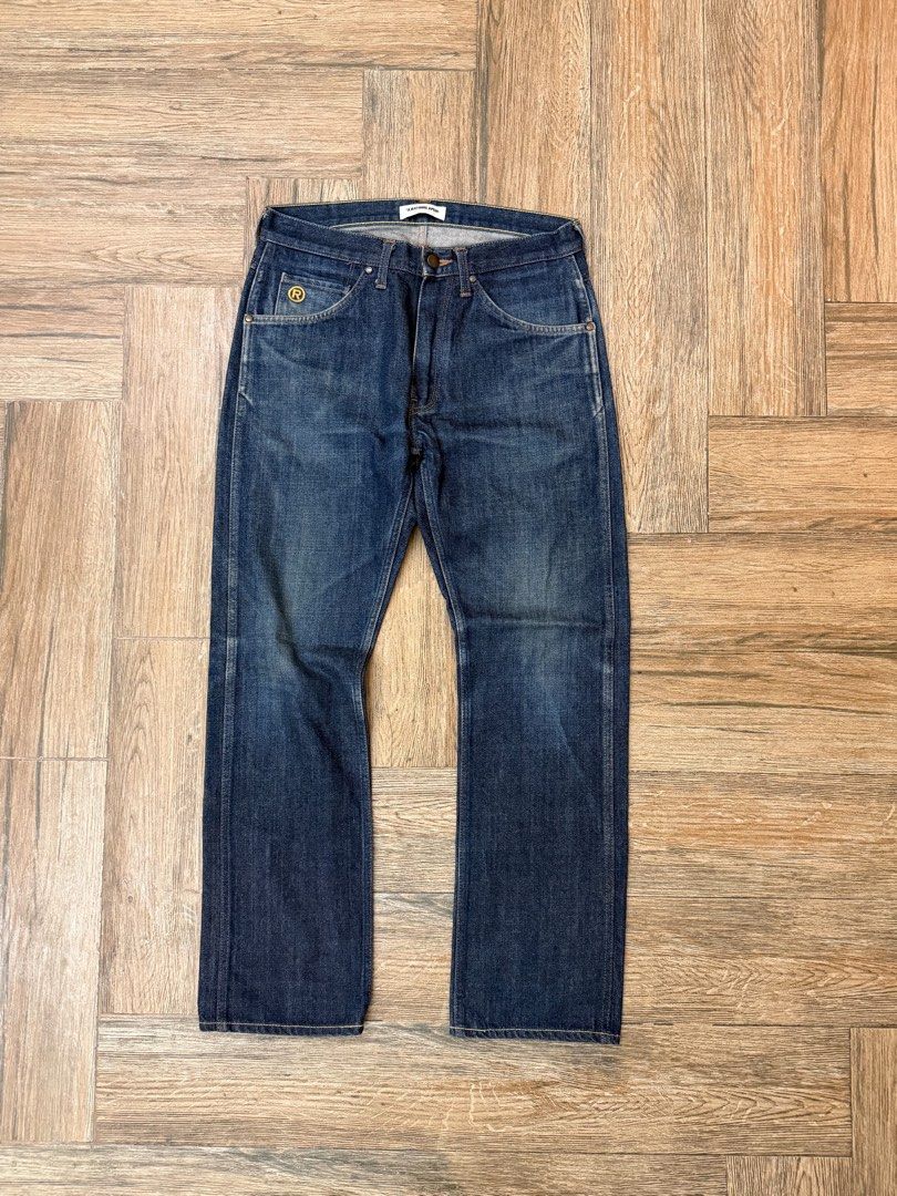 OG BAPE ASNKA EMBROID JEANS (Category: Jeans) located in Manila. Submitted by sleamdaily222 (Listing ID 1460886538, Image 2). Description: - Authentic A Bathing Ape (BAPE) dark wash denim jeans. - Features iconic yellow BAPE logo embroidery on back pockets. - Includes signature ape head patch. - Classic straight leg fit. - Perfect statement piece for any streetwear enthusiast..