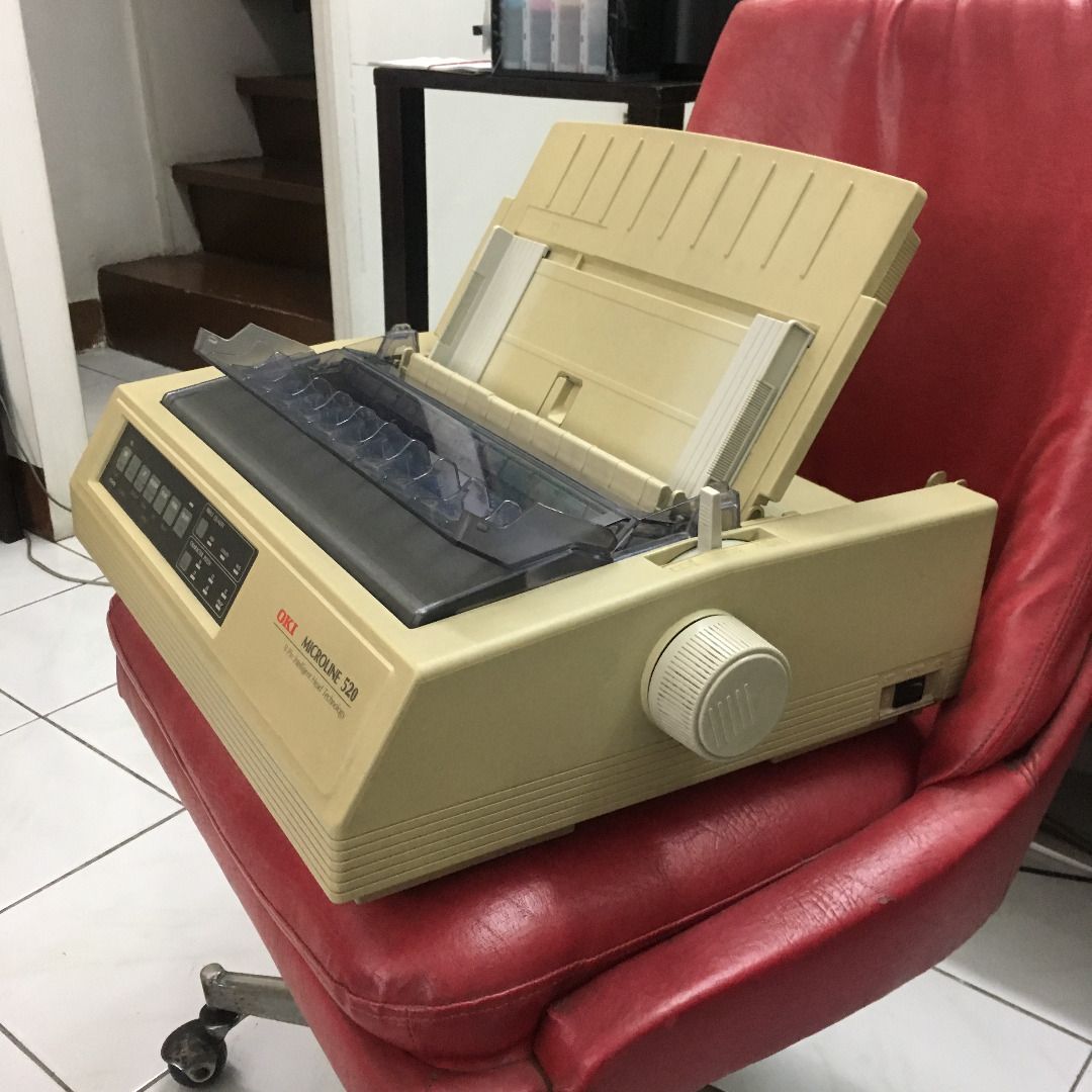 OKI Microline 520 Dot Matrix Printer (Category: Printers, Scanners & Copiers) located in Manila. Submitted by ellie.ellie1 (Listing ID 1460799998, Image 2). Description: The MICROLINE® OKI 520 is measurably faster: it prints faster in any mode, and feeds paper faster than the other dot matrix printers brand. This DOT Matrix printer is still in very good working condition, 9 pin print head, parallel interface, works with plain or continuous form, 