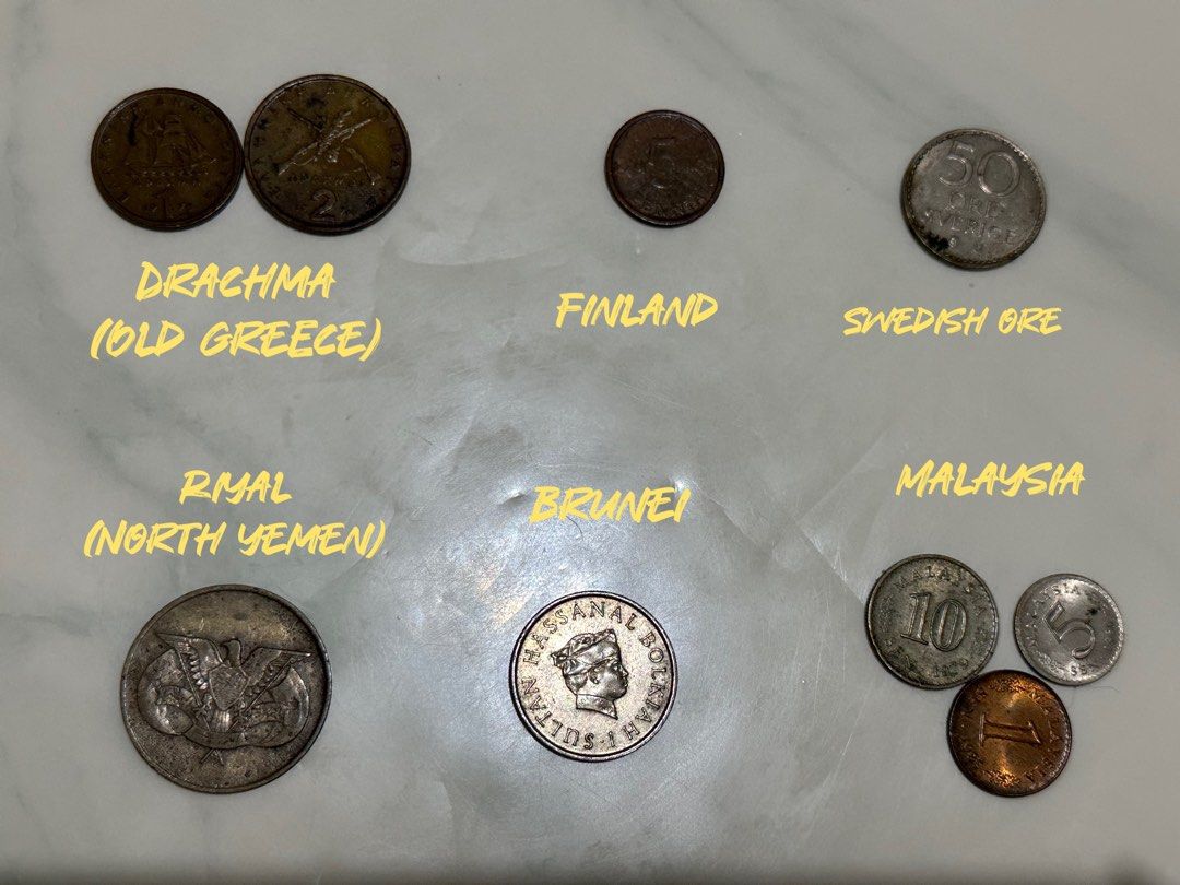 Selling Old coins from different countries (Category: Currency) located in Manila. Submitted by larkspurshopp (Listing ID 1460746959, Image 3). Description: Selling old coins frkm different countries. Just browse yhe pictures. Message me for more pictures. From 40s-80s Offer your buying price..