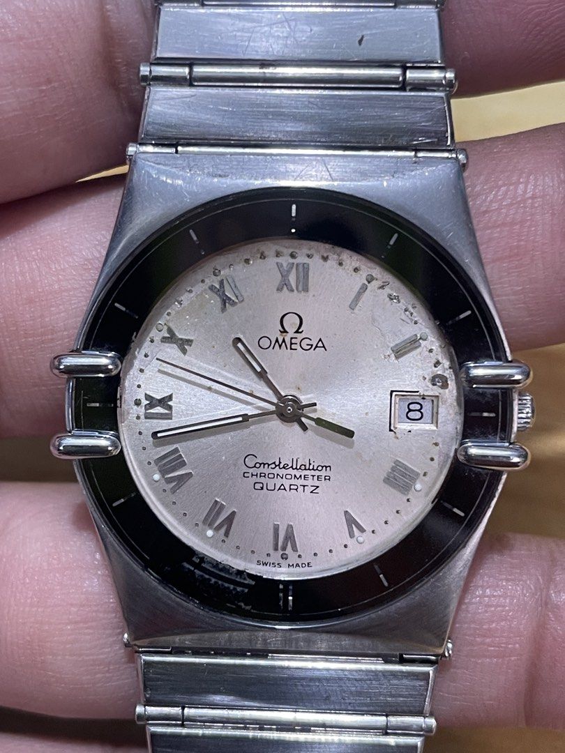 Omega Constellation Quartz (Category: Luxury Watches) located in Taguig. Submitted by tester1x (Listing ID 1460715285, Image 2). Description: Omega constellation Swiss made 1431 Sunburn silver dial Stainless steel back case & bracelet 34mm .