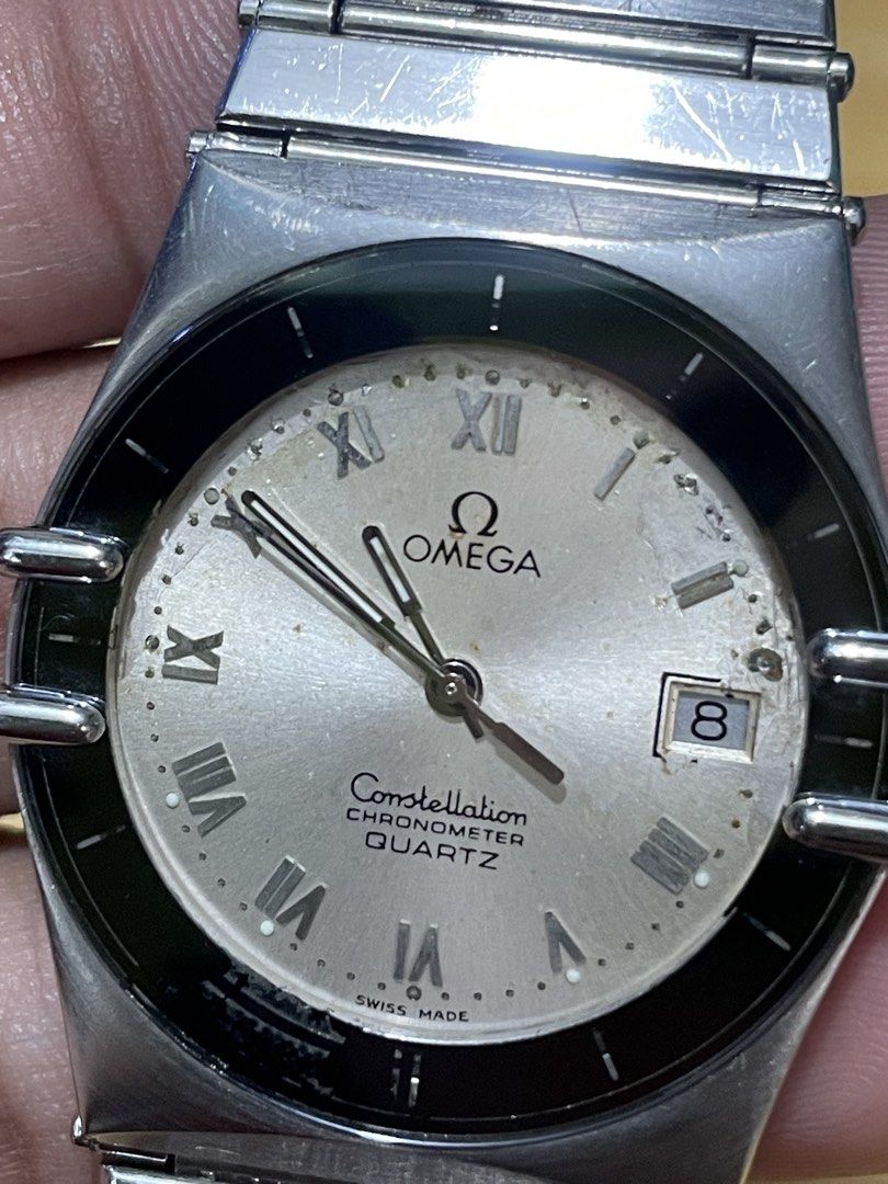 Omega Constellation Quartz (Category: Luxury Watches) located in Taguig. Submitted by tester1x (Listing ID 1460715285, Image 3). Description: Omega constellation Swiss made 1431 Sunburn silver dial Stainless steel back case & bracelet 34mm .