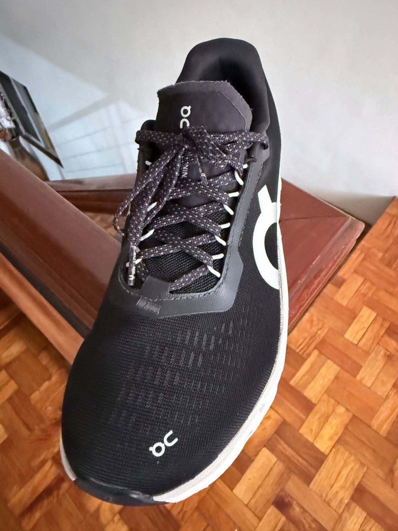 ON Cloudmonster 2 (Category: Sneakers) located in Manila. Submitted by waxxizz (Listing ID 1460850347, Image 3). Description: - Brand: ON - Model: Cloudmonster 2 - Size: EU 41 / UK 7 / US 8 - Condition: 9/10 women owned - Color: Black with white accents - Meetup location: The Shops Grand Central, Taguig.