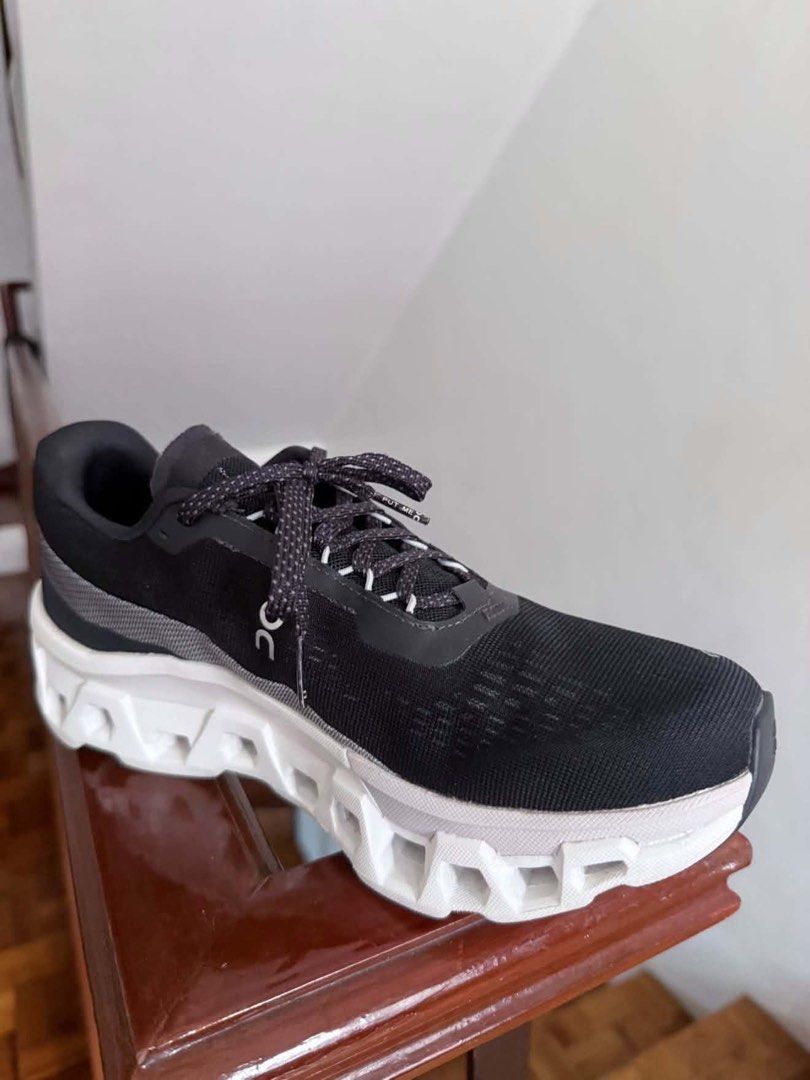 ON Cloudmonster 2 (Category: Sneakers) located in Manila. Submitted by waxxizz (Listing ID 1460850347, Image 2). Description: - Brand: ON - Model: Cloudmonster 2 - Size: EU 41 / UK 7 / US 8 - Condition: 9/10 women owned - Color: Black with white accents - Meetup location: The Shops Grand Central, Taguig.