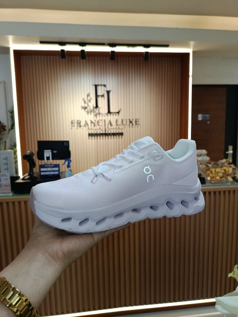 ON Cloudtilt Running Shoes - Pink (OEM) (Category: Sneakers) located in Bulacan. Submitted by francia.luxe_237 (Listing ID 1460760787, Image 2). Description: - OEM ON Cloudtilt running shoes - Super comfy and lightweight - Great for everyday wear or hitting the gym - Unique sole design offers excellent cushioning - Selling because they're not my usual style.