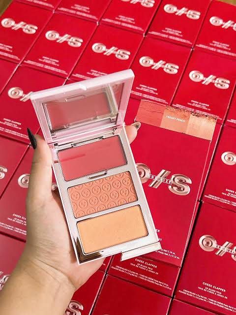 ONE SIZE CHEEK CLAPPER 3D BLUSH TRIO FREAKY PEACH (Category: Makeup) located in Quezon City. Submitted by soldbypam (Listing ID 1460850343, Image 1). Description: Bought for ₱2650 + shipping fee With sephora sticker tag Guaranteed authentic LOW BALLERS WILL NOT BE ENTERTAINED.