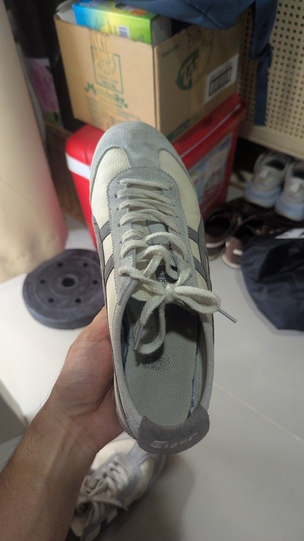 Onitsuka Tiger Mexico 66 Sneakers (Category: Sneakers) located in Mati. Submitted by kepsky00 (Listing ID 1460778146, Image 2). Description: - Classic Onitsuka Tiger Mexico 66 - Colorway: Cream and Grey - Perfect for casual wear - Shows some signs of wear on sole and upper - Still has plenty of life left - Sold as is.