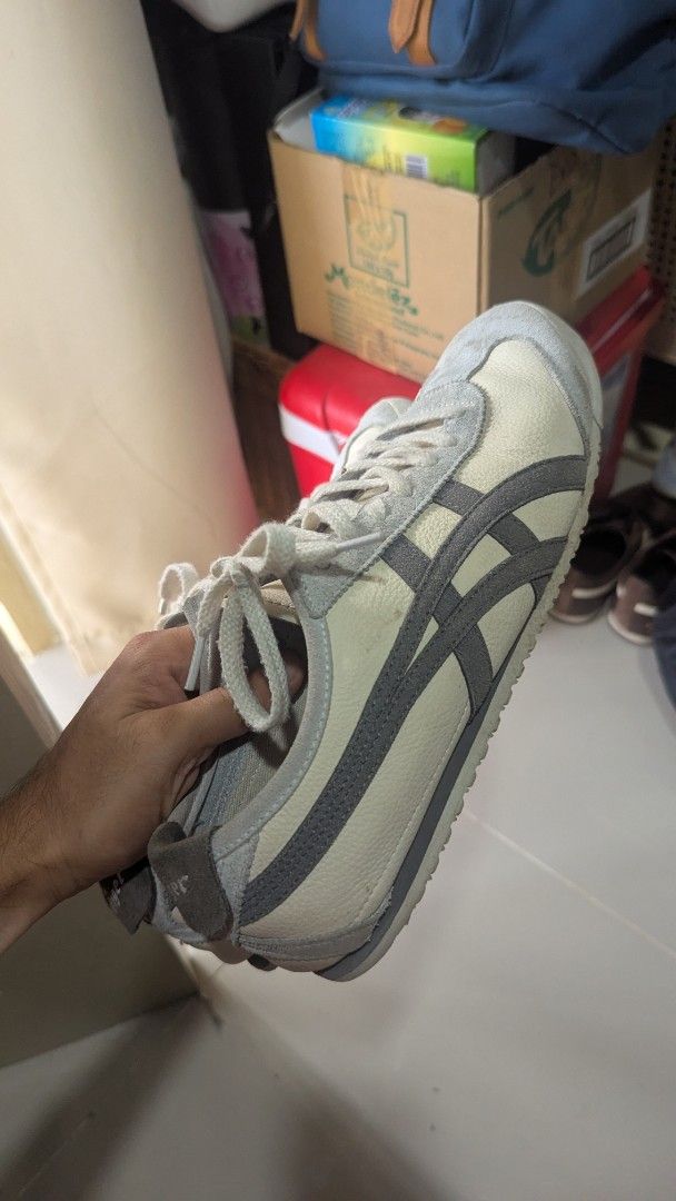 Onitsuka Tiger Mexico 66 Sneakers (Category: Sneakers) located in Mati. Submitted by kepsky00 (Listing ID 1460778146, Image 1). Description: - Classic Onitsuka Tiger Mexico 66 - Colorway: Cream and Grey - Perfect for casual wear - Shows some signs of wear on sole and upper - Still has plenty of life left - Sold as is.