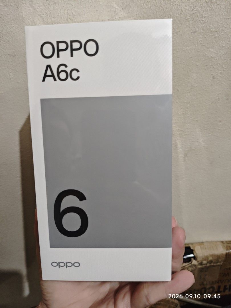 OPPO A6c, White, 4+8GB RAM, 128GB ROM (Category: OPPO) located in Caloocan City. Submitted by emgaile (Listing ID 1460724992, Image 1). Description: Brand new, sealed, never been opened..