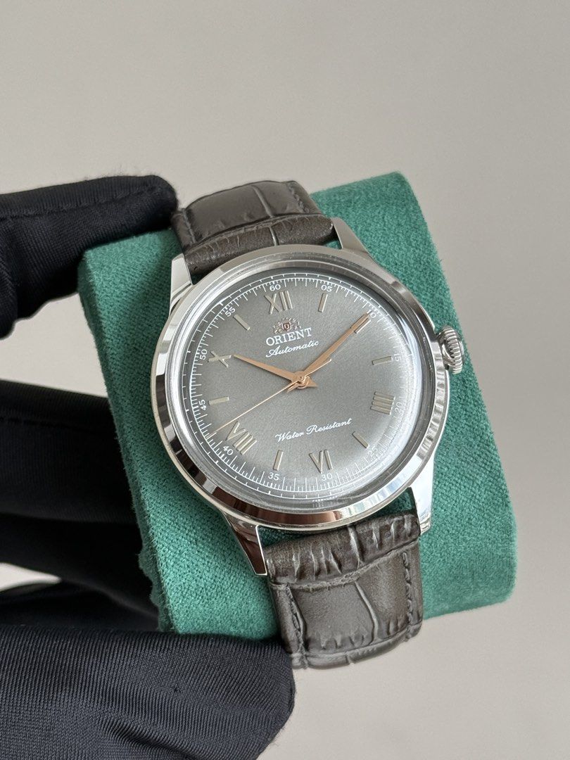 Orient Bambino Grey dial Limited Edition 38mm (Category: Men's Watches) located in Pasig City. Submitted by kjeldran00 (Listing ID 1460745319, Image 2). Description: Orient Bambino Grey dial Limited Edition 38mm Limited to 3,000 pieces Condition: 9.5/10 Inclusions: Outer Sleeve, Watch Box, Hangtag, and Warranty Card Specifications: Automatic Movement Caliber: F6524 Case Diameter: 38.4mm Case Thickness: 12.5mm See-through exhibition case back Grey