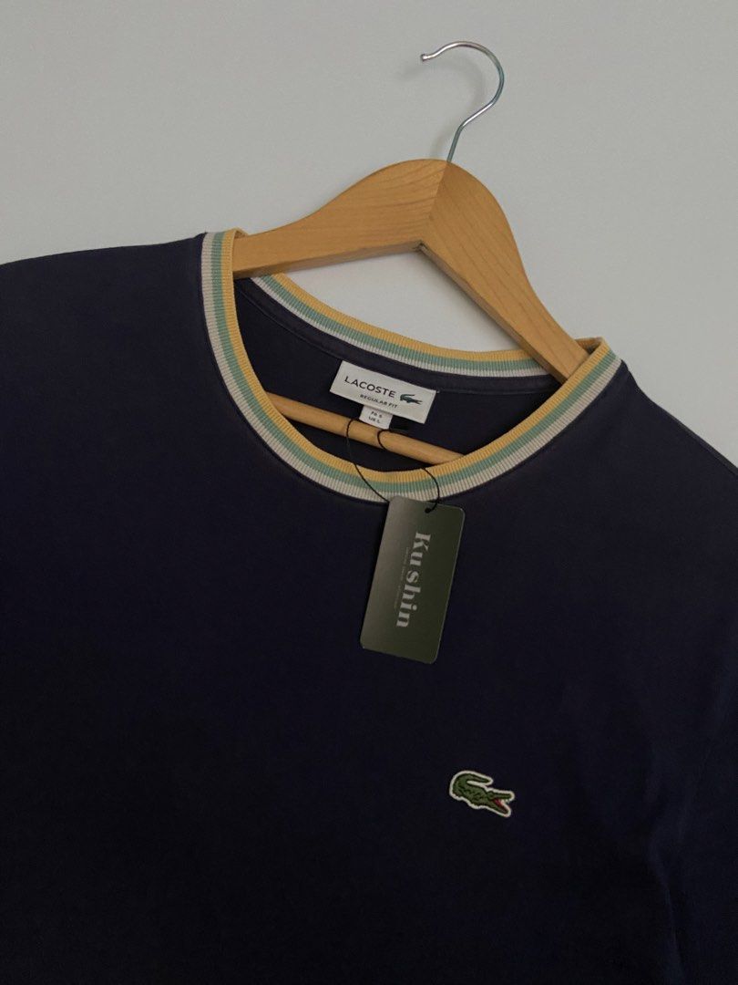 Orig Lacoste Tee (Category: Formal Shirts) located in Libmanan. Submitted by kushin2.0 (Listing ID 1460840337, Image 2). Description: Lacoste 21.7 x 28.4 Good condition 100% Orig/Authentic Navy blue Still Presentable Issue: 1 small pinhole sa back not visible🤞🏻.