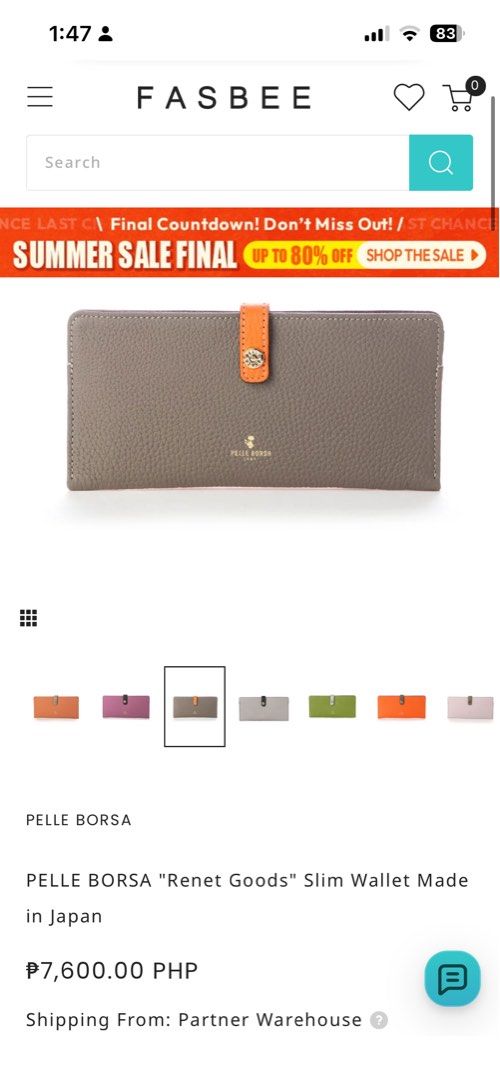 Pelle Borsa Slim Wallet (Category: Wallets & Card holders) located in San Fernando. Submitted by maindaysanik2x (Listing ID 1460763804, Image 2). Description: Market Price ₱7600 Selling price ₱3000 FREE: Height: 9.5cm, Width: 20cm, Depth: 1cm, Number of card pockets: 6cm.
