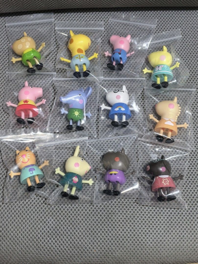 Peppa Pig Character Figurines Set (Category: Figurines & Statues) located in Manila. Submitted by kenslie (Listing ID 1460824020, Image 2). Description: - Complete set of Peppa Pig character figurines - Includes Peppa, George, Mummy Pig, Daddy Pig, and friends - Each figurine is individually packed in plastic - Perfect for Peppa Pig fans and collectors - Ideal for playtime or display - Get the whole Peppa Pig gang!.