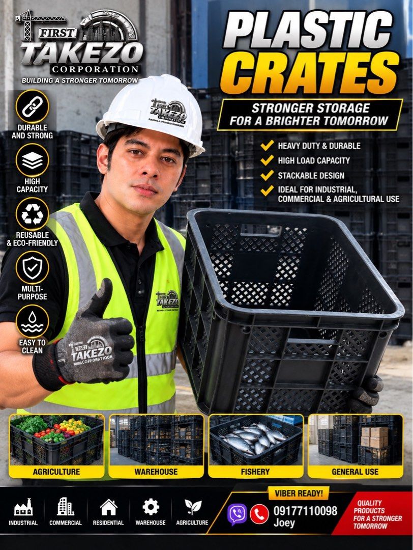 Plastic Crates utility (Category: Everything Else Others) located in Manila. Submitted by joeyroque09 (Listing ID 1460844203, Image 1). Description: plastic crates .