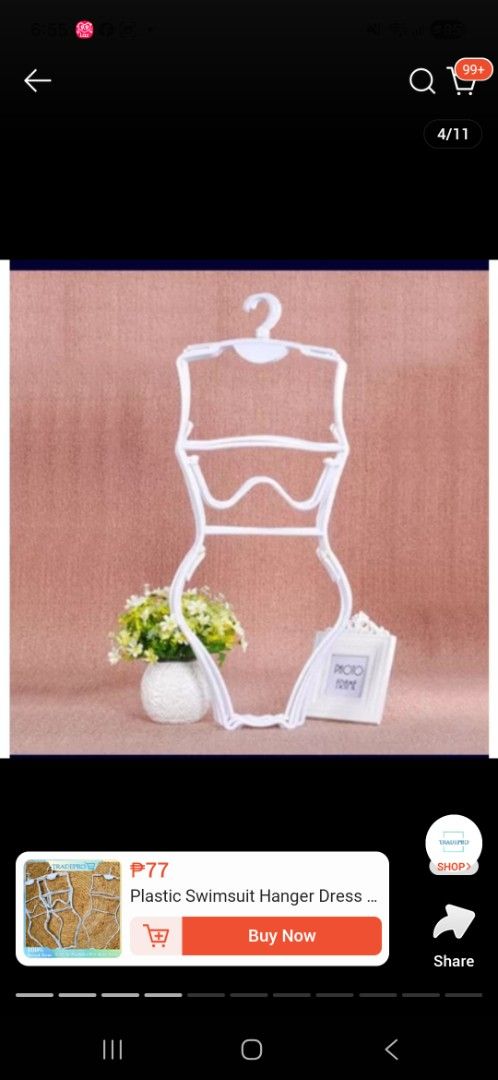 30pcs Plastic Swimsuit Hanger Dress Bikini Display Hanger (Category: Hooks & Hangers) located in Manila. Submitted by pretty0099 (Listing ID 1460828310, Image 1). Description: 📍FOR TAKE ALL 30pcs📍 - White torso-shaped hangers - Ideal for displaying swimsuits, dresses, and lingerie - Helps maintain garment shape - Great for retail displays or closet organization - Lightweight and durable - Sold in a stack -Needs Cleaning.
