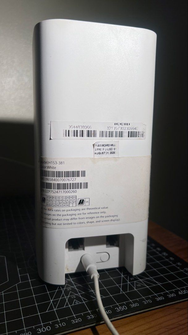 PLDT Home WiFi 5G+ (Category: Networking) located in Manila. Submitted by fjpmanalo (Listing ID 1460852678, Image 3). Description: PLDT Home 5G WiFi for sale. Used as backup/reserve when connection gets slow. No box. With unused ethernet cable. Good working condition. shipping via lalamove/grab only. Payment via gcash/bank transfer only. PM me..