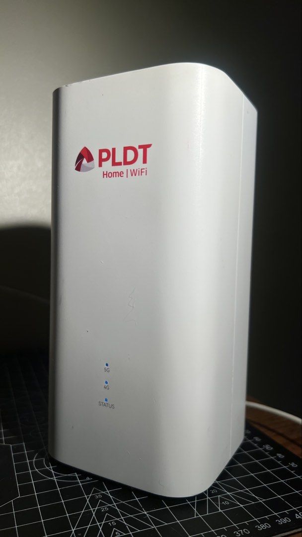 PLDT Home WiFi 5G+ (Category: Networking) located in Manila. Submitted by fjpmanalo (Listing ID 1460852678, Image 2). Description: PLDT Home 5G WiFi for sale. Used as backup/reserve when connection gets slow. No box. With unused ethernet cable. Good working condition. shipping via lalamove/grab only. Payment via gcash/bank transfer only. PM me..