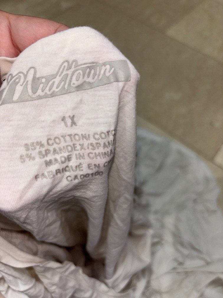 Plus size white shirt vneck (Category: Shirts) located in Manila. Submitted by vintageaccessories (Listing ID 1460838003, Image 1). Description: .