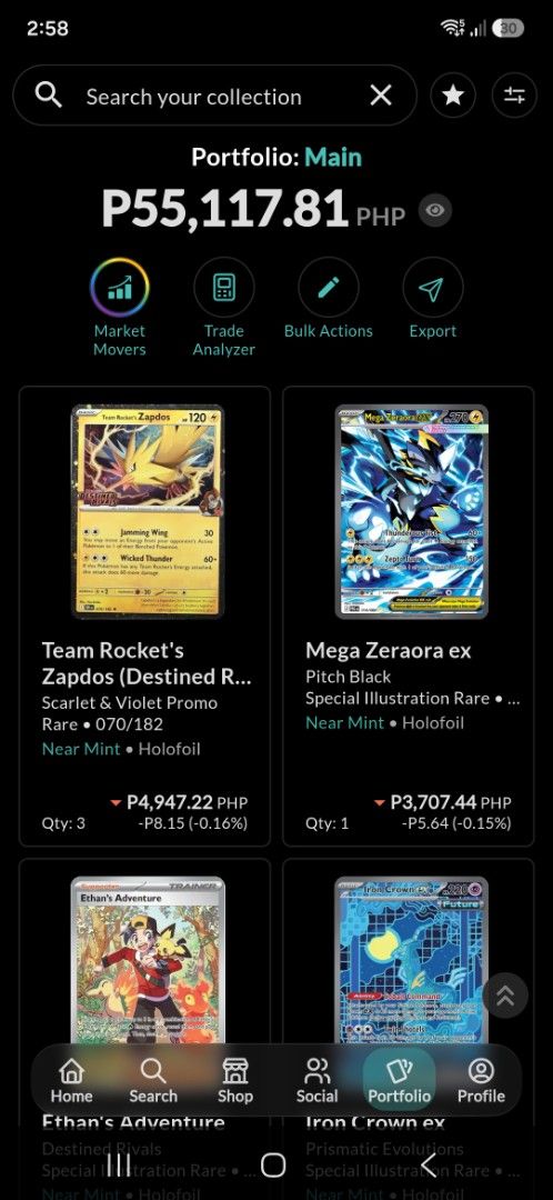 Pokemon Cards (Category: Raw Singles) located in Manila. Submitted by rhyzenplayz_10 (Listing ID 1460767258, Image 1). Description: Take All / Selling as Lot only! Selling my Pokemon Cards RFS: Need funds. 🪙 Selling Price: ₱44,000 (OBO) Loc: Pasig City / Taytay Can do meetup at SM Megamall MOD: Lalamove / J&T MOP: Gcash / Maribank / Cash Collectr link: https://app.getcollectr.com/showcase/profile/73482ccc-f274-4473-90cc-2fe472173bf4 Thank you! �