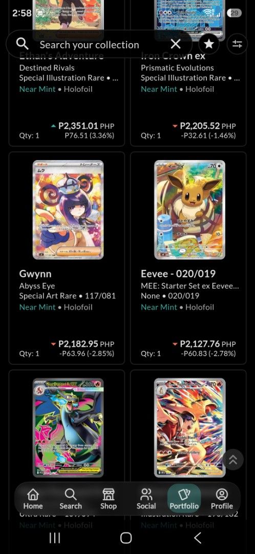 Pokemon Cards (Category: Raw Singles) located in Manila. Submitted by rhyzenplayz_10 (Listing ID 1460767258, Image 2). Description: Take All / Selling as Lot only! Selling my Pokemon Cards RFS: Need funds. 🪙 Selling Price: ₱44,000 (OBO) Loc: Pasig City / Taytay Can do meetup at SM Megamall MOD: Lalamove / J&T MOP: Gcash / Maribank / Cash Collectr link: https://app.getcollectr.com/showcase/profile/73482ccc-f274-4473-90cc-2fe472173bf4 Thank you! �