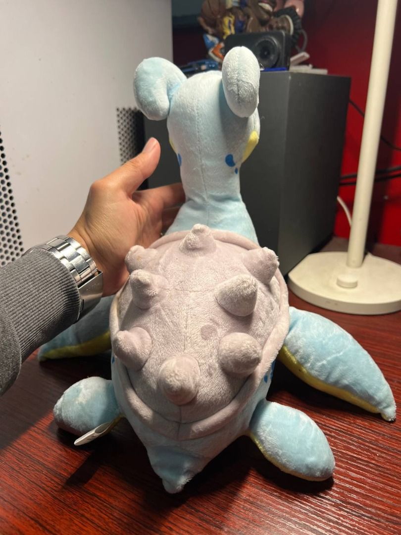 Pokemon Center Lapras Plush 2016 (Category: Plushies & Soft Toys) located in Baguio. Submitted by ditoyzb08176 (Listing ID 1460841907, Image 3). Description: - Authentic Pokemon Center Lapras Plush Toy - Released in 2016 - Adorable light blue color with a purple shell and yellow accents - Super soft and huggable material - Ideal for Pokemon fans, collectors, or as a gift - Perfect for display or playtime Location: baguio City Shipping: J&T/FLASH/