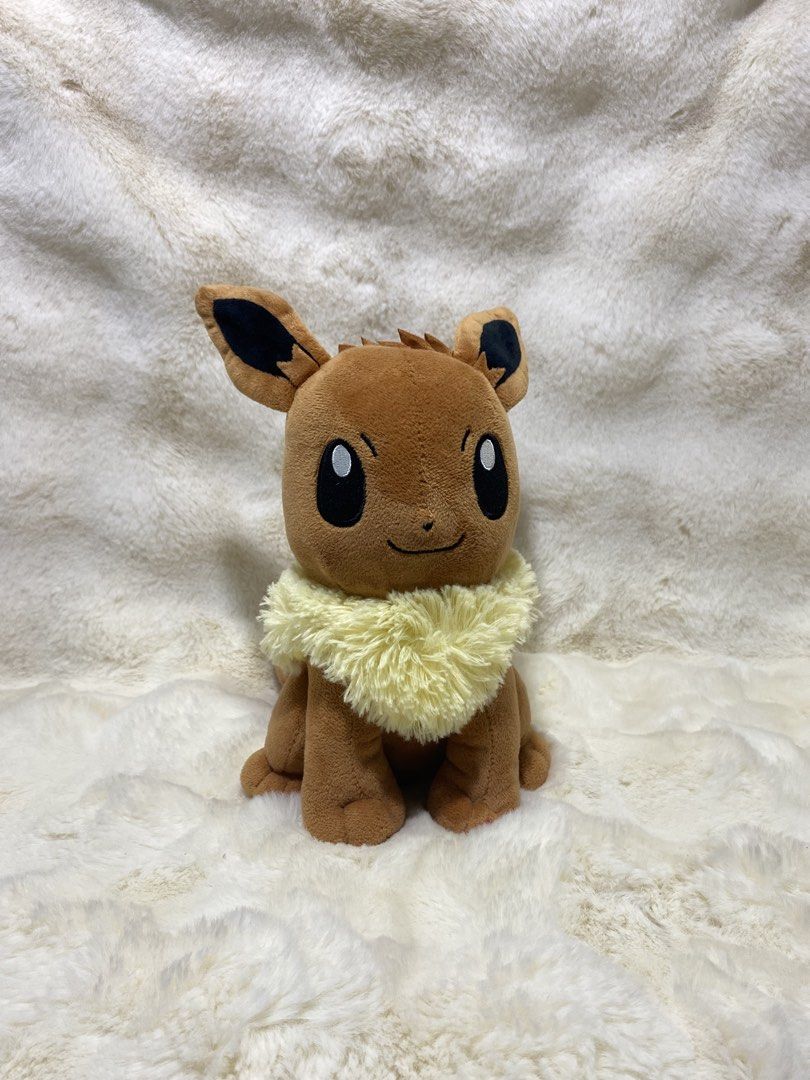 Pokemon Eevee Plush Toy (Category: Plushies & Soft Toys) located in Kalibo. Submitted by ollie_stuffshop (Listing ID 1460887140, Image 1). Description: 28cm x 14cm Before you send your inquiries: ❗️Last Price is already posted ❗️Manage your expectations, WYSIWYG ❗️May need washing ❗️Dropoff is every Wednesday & Sunday - Adorable Eevee plush from Pokemon - Super soft and cuddly material - Perfect gift for any Pokemon enthusiast - Ideal for both di