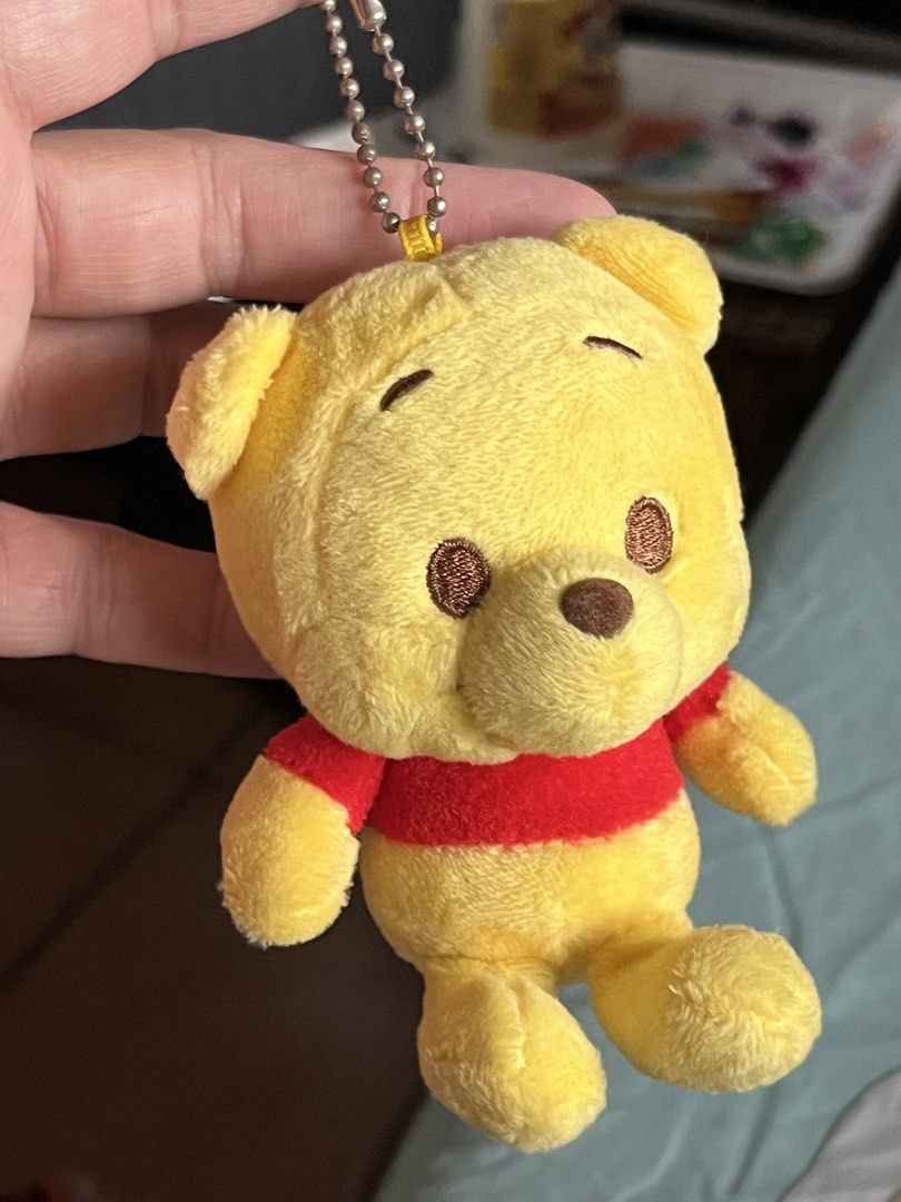 Pooh bag charm (#p9) (Category: Character Goods) located in Paranaque City. Submitted by bonsaiart (Listing ID 1460808301, Image 1). Description: Pre owned Good condition 300+sf via GCASH or paymaya No to meetup No to cop / cod Shipping via j&t only No breaking of set or bundle.