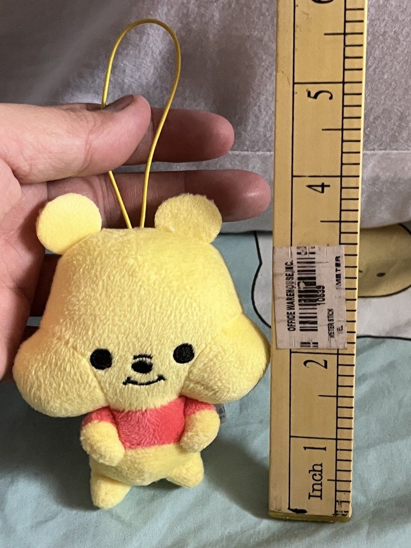 Pooh chubby cheek bag charm (#p11) (Category: Character Goods) located in Paranaque City. Submitted by bonsaiart (Listing ID 1460808754, Image 3). Description: Pre owned Good condition 275+sf via GCASH or paymaya No to meetup No to cop / cod Shipping via j&t only No breaking of set or bundle.