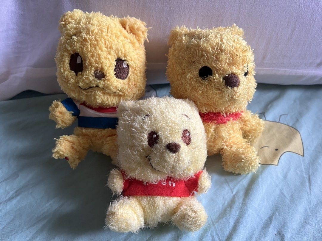 Pooh (set#13) (Category: Designer & Blind Box Toys) located in Paranaque City. Submitted by bonsaiart (Listing ID 1460803386, Image 1). Description: Pre owned Good condition Selling as set 590+sf via GCASH or paymaya No to meetup No to cop / cod Shipping via j&t only No breaking of set or bundle.