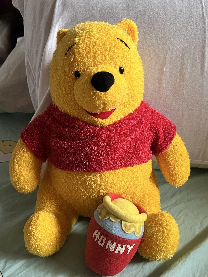 Pooh w jar stuffed toy (Category: Plushies & Soft Toys) located in Paranaque City. Submitted by bonsaiart (Listing ID 1460787265, Image 1). Description: Pre owned Good condition 850+sf via GCASH or paymaya No to meetup No to cop / cod Shipping via j&t only No breaking of set or bundle.