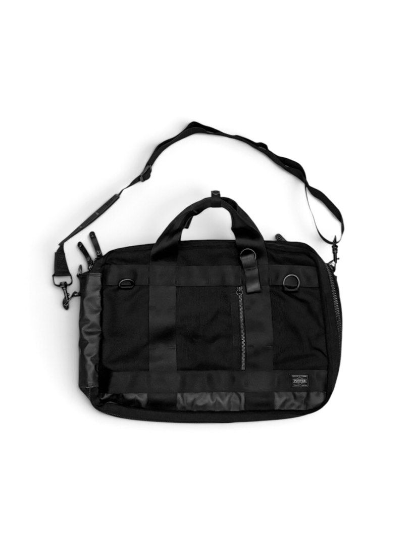 Porter-Yoshida & Co. Heat 3Way Briefcase - Black (Category: Briefcases) located in Valenzuela. Submitted by katadatakph (Listing ID 1460899621, Image 1). Description: Porter-Yoshida & Co. Heat 3Way Briefcase - Black Dimes: Width 19 Height 13 The 3WAY Briefcase comes in Porter’s durable “HEAT” material blend, offering three carrying options: handles, shoulder straps, and stowaway backpack straps. Made from varistor nylon and reinforced with tarpau