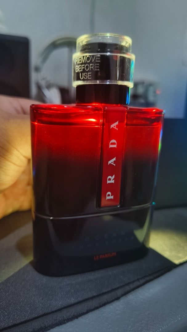 Prada Luna Rossa Ocean Le Parfum 100ml Authentic | 90%+ Full (Category: Fragrance & Deodorants) located in Manila. Submitted by gentleforest-274a (Listing ID 1460760077, Image 3). Description: PRADA LUNA ROSSA OCEAN LE PARFUM 100ML Selling from my personal fragrance collection. Lightly used and still approximately 90%+ full. • Concentration: Le Parfum • Size: 100ml • Juice remaining: Approximately 90%+ • Condition: Lightly used; bottle and atomiz