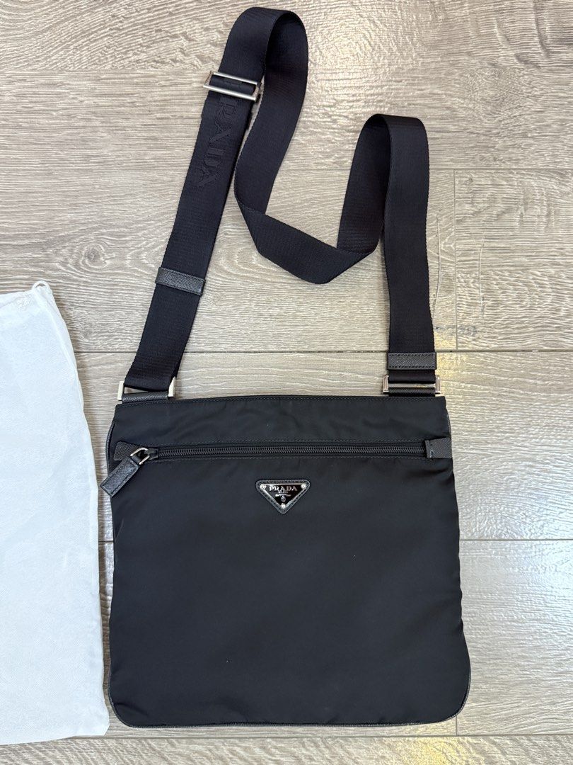 Prada messenger bag (Category: Sling Bags) located in Manila. Submitted by toyotaboy08 (Listing ID 1460755184, Image 1). Description: Prada Messenger bag Almost new. Used 2x only.