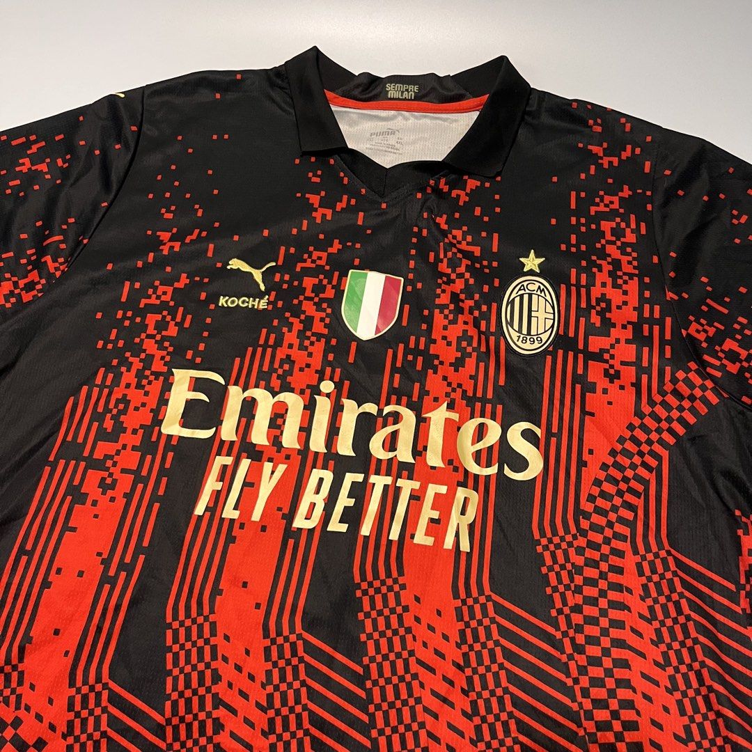 PUMA FLY EMIRATES SOCCER JERSEY (Category: Tshirts & Polo Shirts ) located in Argao. Submitted by rarecollective. (Listing ID 1460890444, Image 3). Description: PUMA FLY EMIRATES SOCCER JERSEY •Size: 4XL •📐: W24*L31 •Condition: Good Condition •Color rate: 9.8/10 •Issue: Stains need wash, Minimal Crack on backprint, Tear at the back of collar •Price: 649.00🏷️📨 No Cod Mop: Gcash 📍Mandaue city.