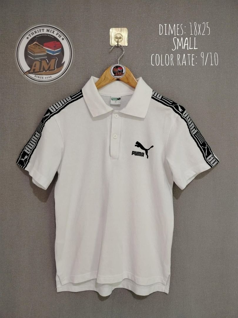 Puma Polo Shirt (Category: Tshirts & Polo Shirts ) located in Dasmarinas. Submitted by amthriftmixph.2001 (Listing ID 1460726639, Image 1). Description: BRAND: Puma SIZE: Small DIMES: 18" Width x 25" Length CONDITION: 9/10 COLOR RATE: 9/10 TAGS: With Brand Tags ISSUE: None.