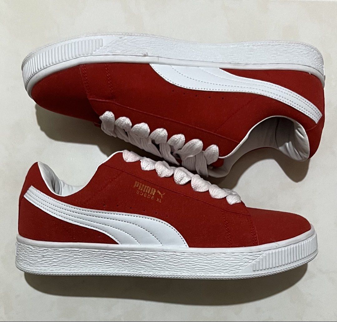 PUMA SUEDE RED CHUNKIE SHOES (Category: Casual Shoes) located in Cavite. Submitted by drip_syndicate (Listing ID 1460915662, Image 1). Description: SIZE 10 US CONDITION: 9.5/10 COLOR RATE: 9.5/10 NO ISSUE (minimal need wash only).