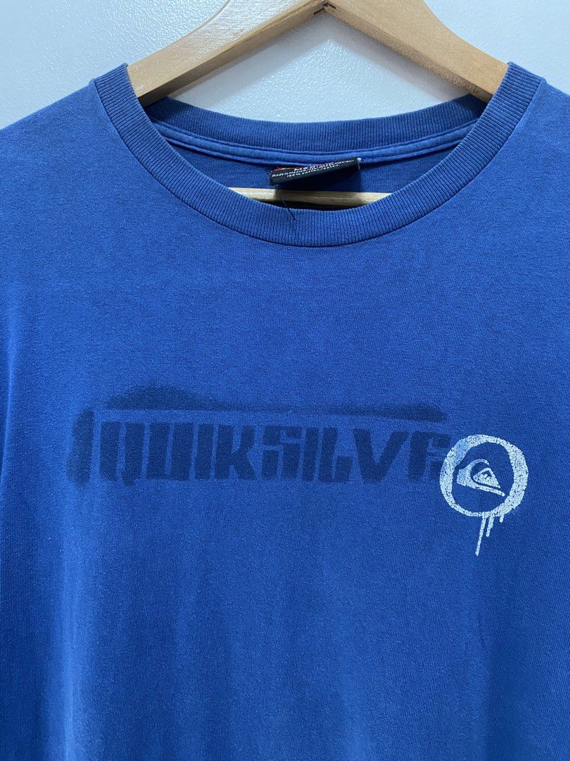 Quiksilver Blue T-shirt Medium (Category: Tshirts & Polo Shirts ) located in Taguig. Submitted by jhayarpuen15676 (Listing ID 1460821634, Image 2). Description: - Blue Quiksilver T-shirt - Size: Medium - Material: 100% Cotton - Origin: Made in Mexico - Design: Quiksilver logo on front and back - Ideal for: Casual wear - Dimes 22x28.5.