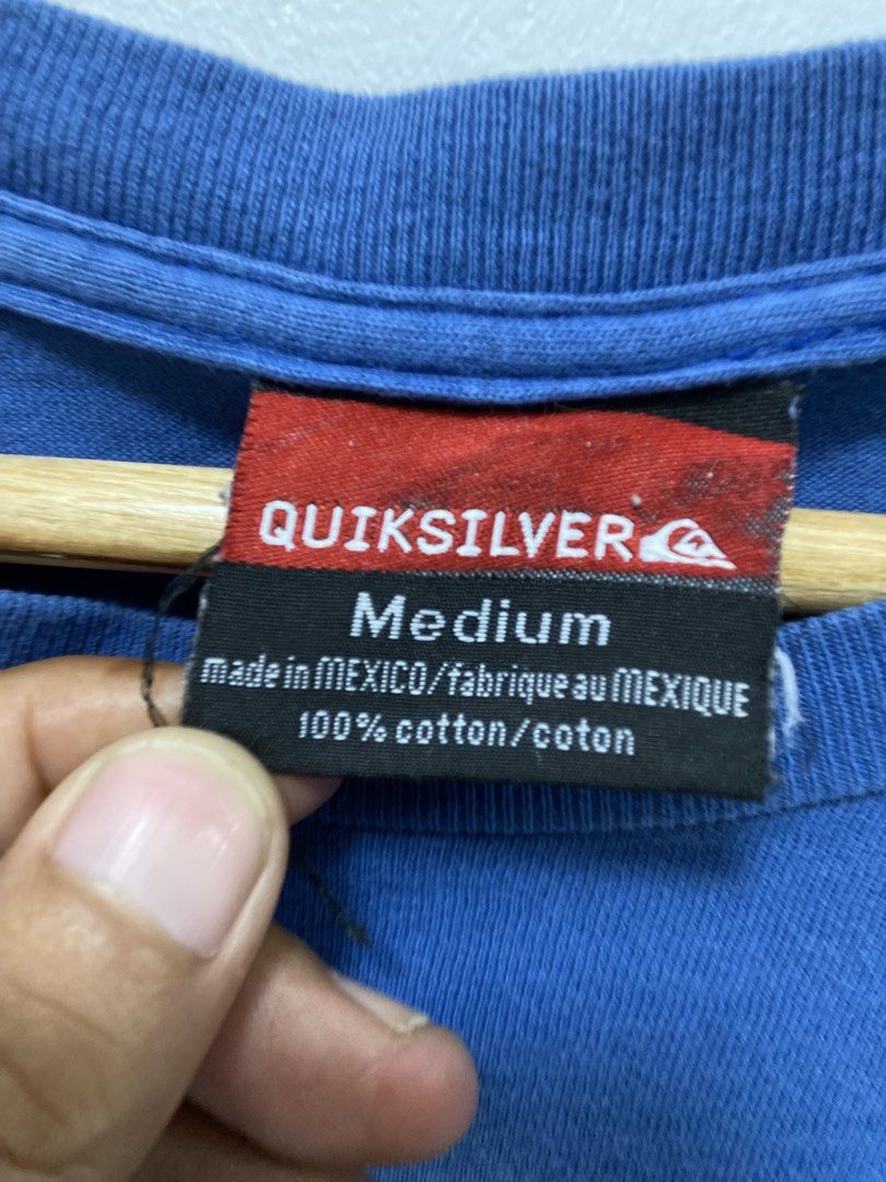 Quiksilver Blue T-shirt Medium (Category: Tshirts & Polo Shirts ) located in Taguig. Submitted by jhayarpuen15676 (Listing ID 1460821634, Image 3). Description: - Blue Quiksilver T-shirt - Size: Medium - Material: 100% Cotton - Origin: Made in Mexico - Design: Quiksilver logo on front and back - Ideal for: Casual wear - Dimes 22x28.5.