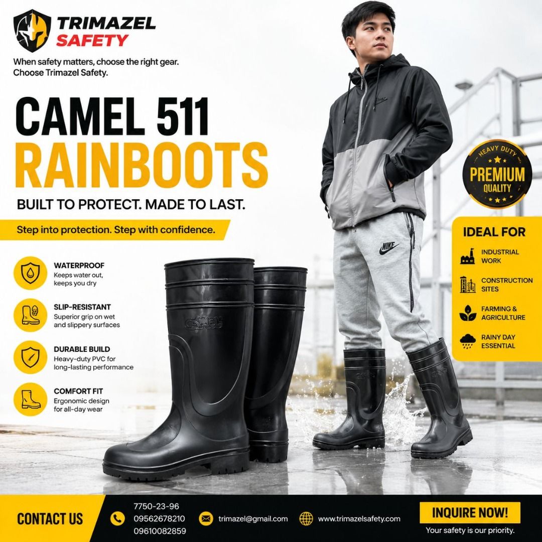 rainboots camel (Category: Boots) located in Quezon City. Submitted by irishbayaban20 (Listing ID 1460721049, Image 1). Description: ✅ Guaranteed lowest price ✅ Quality products ✅ Big discount for bulk orders ✅ 100% LEGIT TRUSTED SUPPLIER! ✅ With Complete Legal Documents ✅ BIR Registered We Supply All Kinds Of PPE Supplies, Raincoat, Hard Hat, Cooler Box, Plastic Trash Bin, Road Barriers, Kayak Boats, Crystal Kayak, Traffic Cone, T-Bollards & All