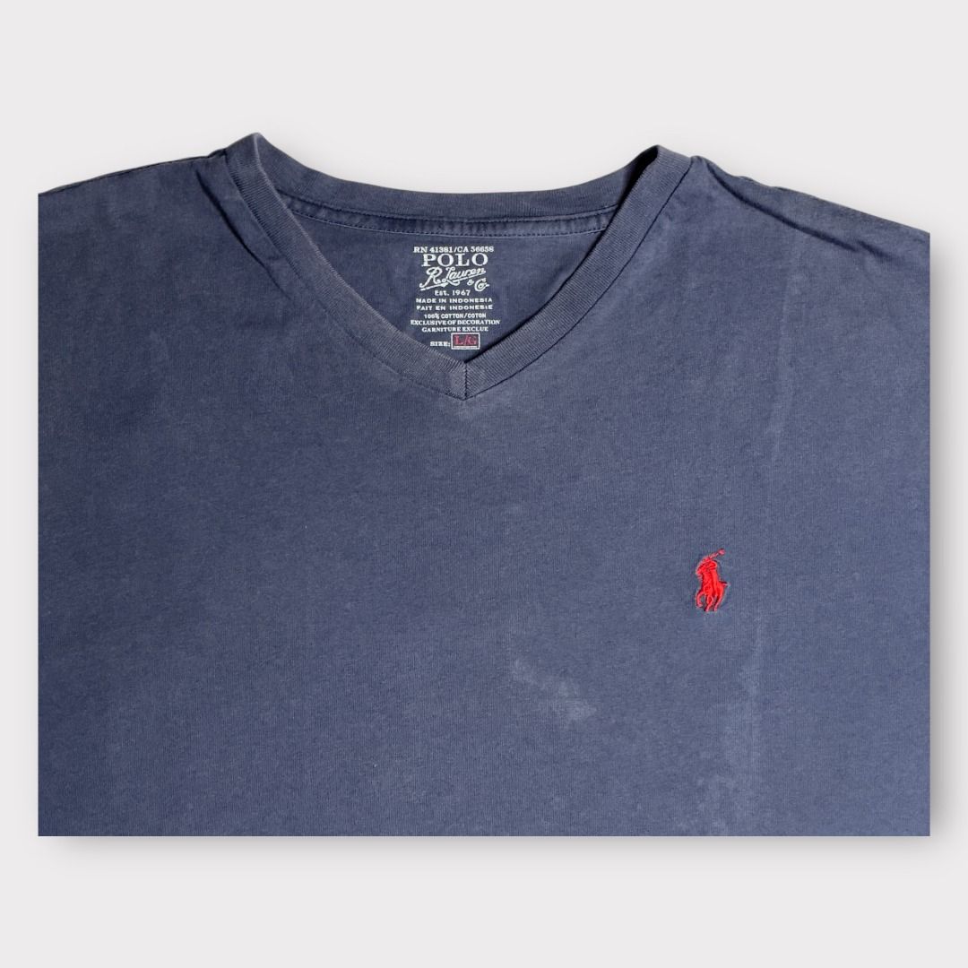 Ralph Lauren Blue T-Shirt (Category: Tshirts & Polo Shirts ) located in Rizal. Submitted by thebargainbin. (Listing ID 1460724797, Image 2). Description: Ralph Lauren Blue T-Shirt Shoulder Width: 20.5 inches Chest Width: 22.5 inches Length: 27 inches Best Fits: Large Size on Tag: L/G Condition: Excellent Issues: iron marks Price: 249 - Color may vary due to lighting - Re-evaluate the description and photos before buying - Items are thrifted/pre-l