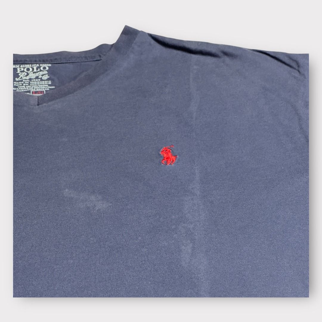 Ralph Lauren Blue T-Shirt (Category: Tshirts & Polo Shirts ) located in Rizal. Submitted by thebargainbin. (Listing ID 1460724797, Image 3). Description: Ralph Lauren Blue T-Shirt Shoulder Width: 20.5 inches Chest Width: 22.5 inches Length: 27 inches Best Fits: Large Size on Tag: L/G Condition: Excellent Issues: iron marks Price: 249 - Color may vary due to lighting - Re-evaluate the description and photos before buying - Items are thrifted/pre-l