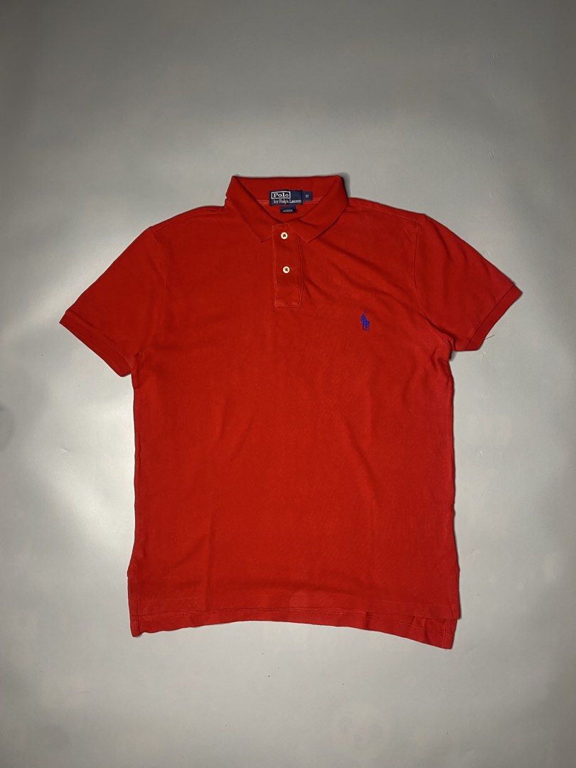 Ralph Lauren Polo Shirt (Red) (Category: Tshirts & Polo Shirts ) located in Bago City. Submitted by jg_finds_ (Listing ID 1460770801, Image 3). Description: Size Medium on tag dimensions: Width-20.5 inch Length- 26 front , 28 back Excellent Condition.