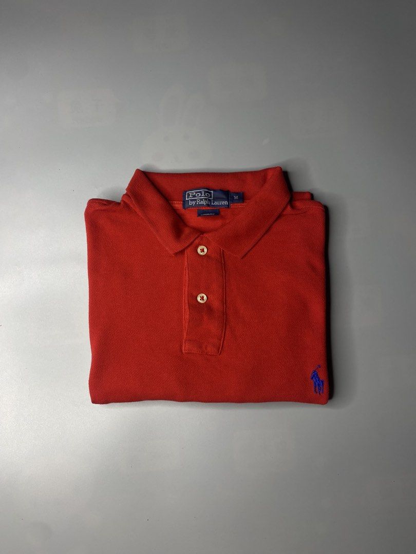 Ralph Lauren Polo Shirt (Red) (Category: Tshirts & Polo Shirts ) located in Bago City. Submitted by jg_finds_ (Listing ID 1460770801, Image 2). Description: Size Medium on tag dimensions: Width-20.5 inch Length- 26 front , 28 back Excellent Condition.