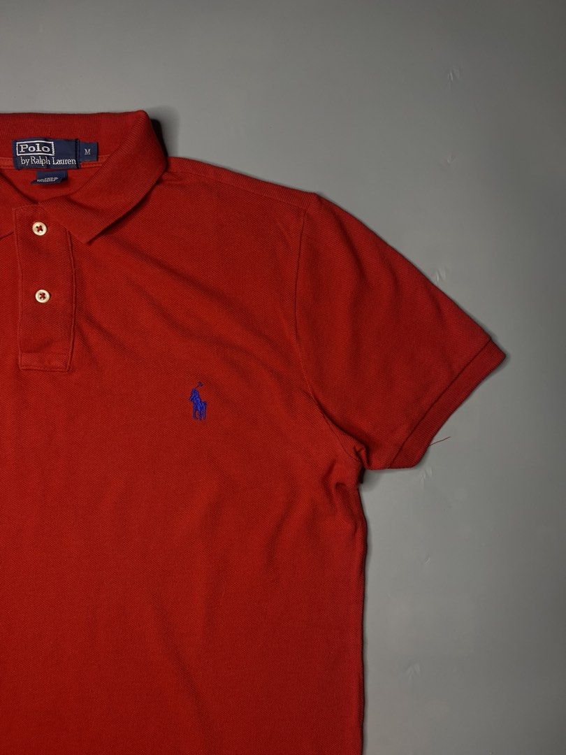 Ralph Lauren Polo Shirt (Red) (Category: Tshirts & Polo Shirts ) located in Bago City. Submitted by jg_finds_ (Listing ID 1460770801, Image 1). Description: Size Medium on tag dimensions: Width-20.5 inch Length- 26 front , 28 back Excellent Condition.