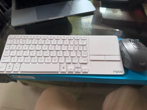 Rapoo E900T Multi-Mode Wireless Keyboard with Touchpad (Category: Computer Keyboard) located in Manila. Submitted by weekswp (Listing ID 1460843583, Image 2). Description: Selling my Rapoo E900T Multi-Mode Wireless Ultra-Slim Keyboard. This is a very sleek, compact keyboard with an aluminum alloy back and a built-in touchpad, making it perfect for an uncluttered desk setup, smart TVs, or working on the go. Works on Mac and Windows. RFS: I have no
