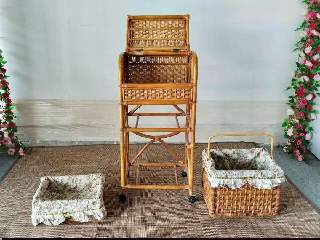 Rattan Laundry Mobile Chest (Category: Other Home Furniture) located in Meycauayan. Submitted by marygracecasimiro (Listing ID 1460917689, Image 3). Description: Rattan Laundry Mobile Chest 21”L x 16”W x 42”H Php 4,500🩷.